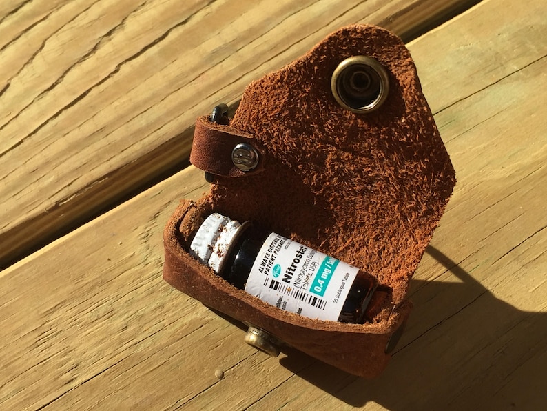 Nitroglycerin Bottle Holder Oiled Leather Etsy