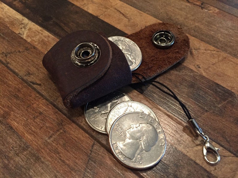 Leather Coin Purse Coin Pouch Quarterback Coin Keychain Etsy