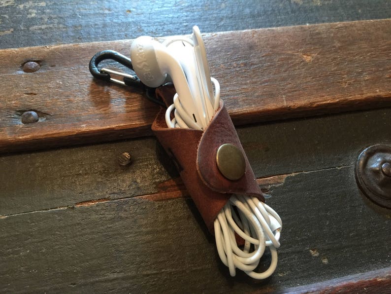 Leather Earbud Holder Leather Earbud Free Shipping Etsy
