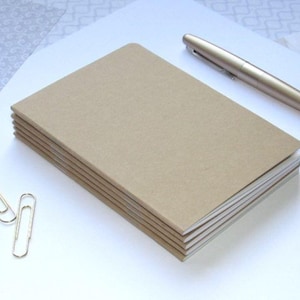 Traveler's Notebook Inserts--Set of 5 Kraft Paper Traveler's Notebook Inserts