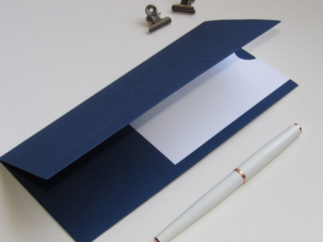 Blue Folder Insert Traveler's Notebook Folder Insertdark Blue Double-pocket Folder Insert ...