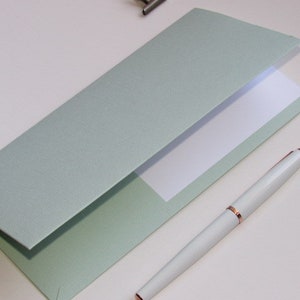 Traveler's Notebook Folder Insert--"Mint" Double Pocket Folder TN Insert