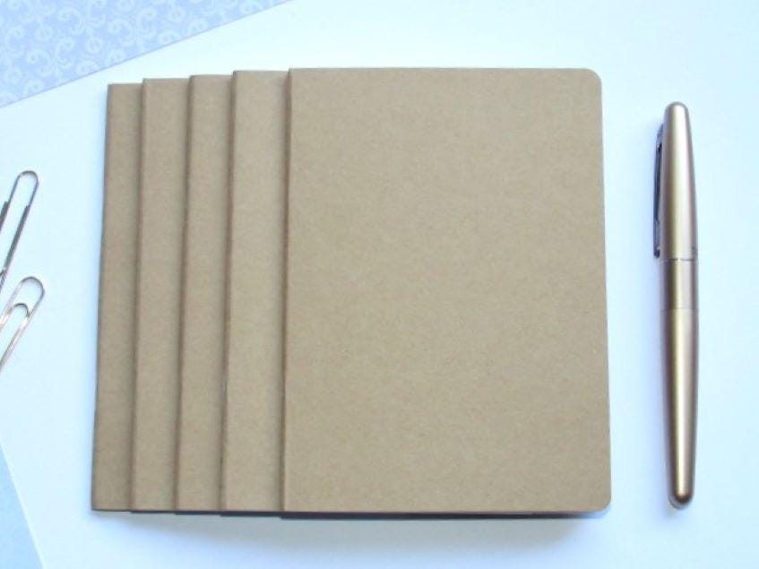 Traveler's Notebook Inserts--set of 5 Kraft Paper Traveler's Notebook ...