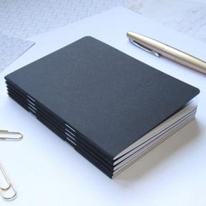 Traveler's Notebook Insert--"Black" Set of 5 Black Traveler's Notebook Inserts