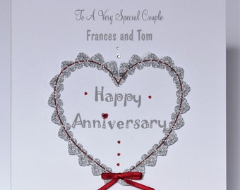 Lovely Personalised Handmade Wedding Day 3d Champagne Glasses design Card.Daughter n Son in Law,Son n Daughter in Law,Special Couple,Friends