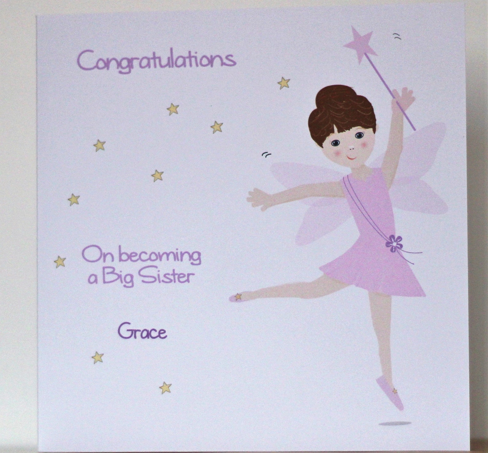 Congratulations On Becoming A Big Sister Card Dancing Fairy Etsy