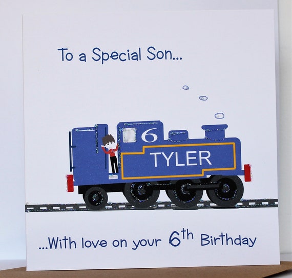 Handmade Personalised Train Birthday Card 1st 2nd 3rd 4th 5th
