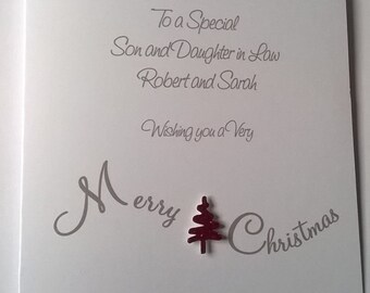 Mum Personalised christmas card • friend Nan daughter Dad  *FREE UK DELIVERY* son
