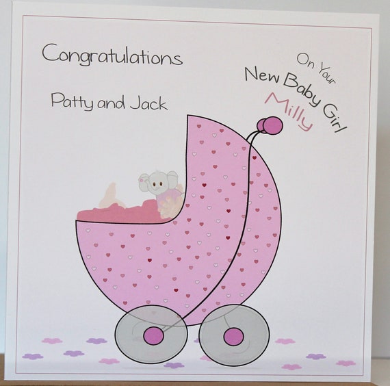 Grandaughter 1st Birthday Rocking Horse Gift Personalised on a Greetings Card