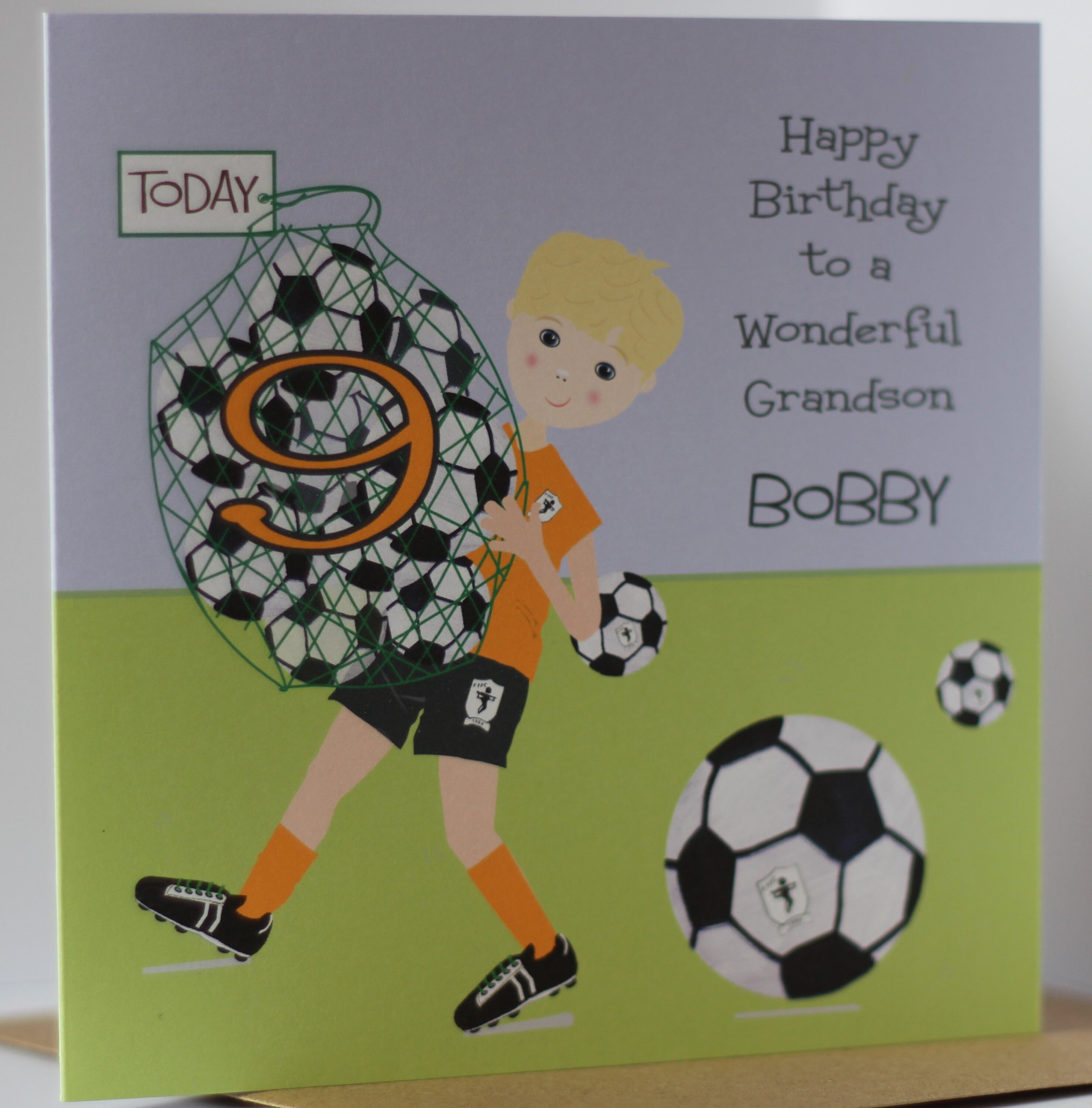 Personalised Handmade Football Birthday Card Any Colour Kit Etsy UK