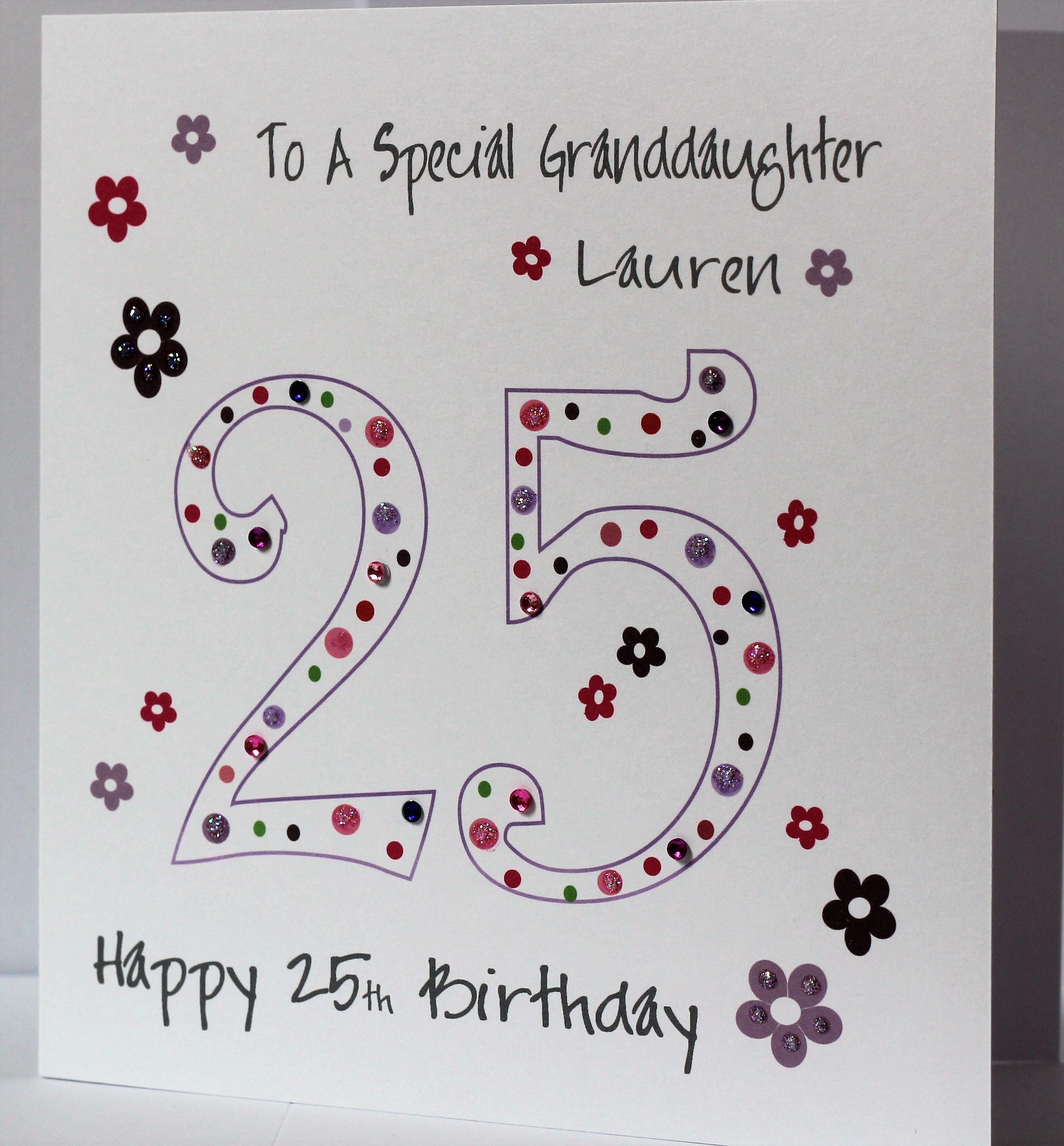 Lovely Personalised Handmade 25th Birthday Card Dots And Etsy