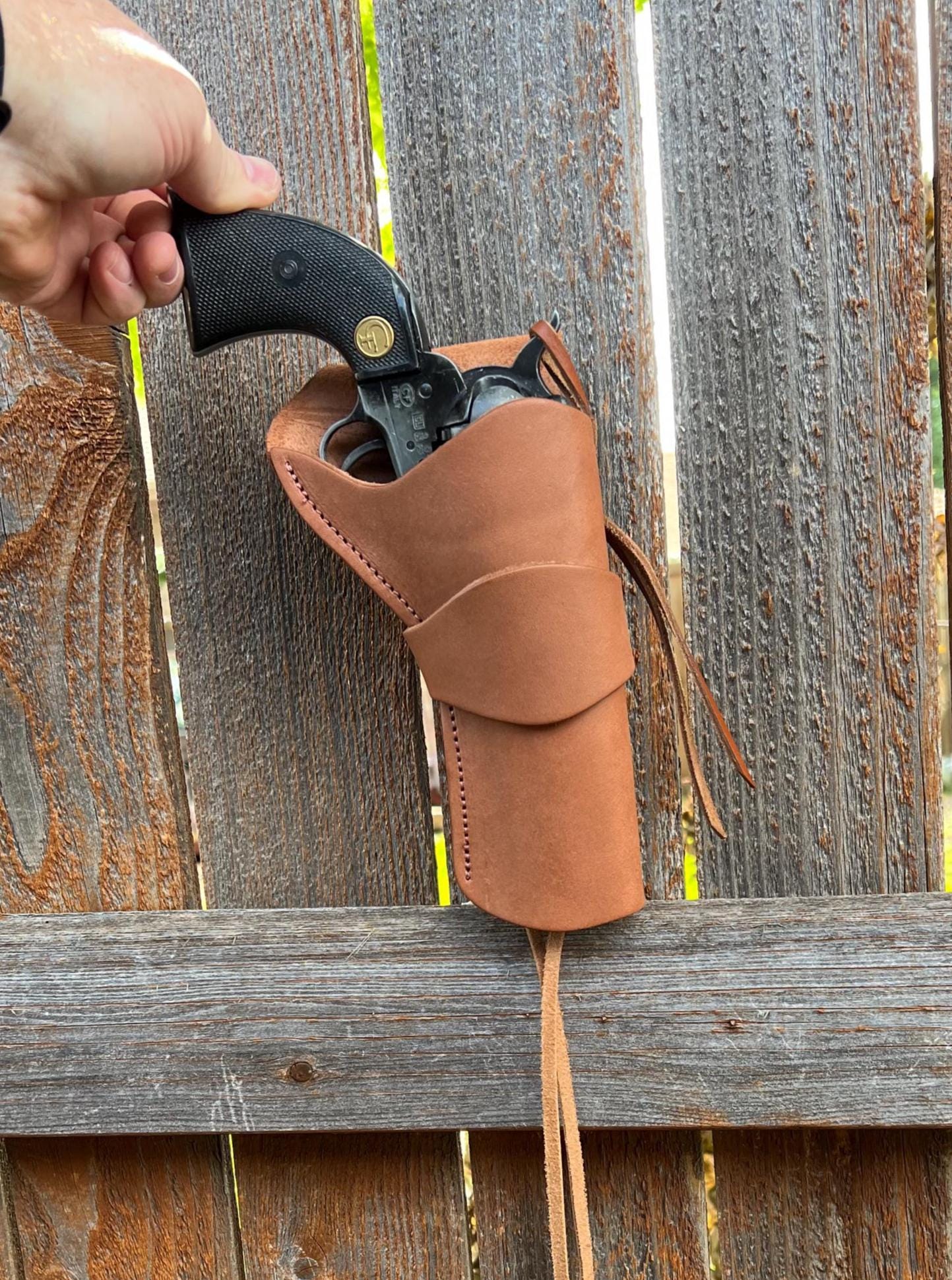 Western Leather Holster 1873 Colt Ruger Uberti Taylor Cimarron Chiappa 4.62 inch barrels