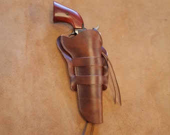Western Gun Leather Heritage Rough Rider Side Draw Holster Single Action SAA SASS