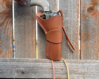 Western Leather Holster 1873 Colt Ruger Uberti Taylor Cimarron Chiappa 4.62 inch barrels