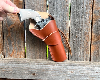 Western Leather Holster 1873 Colt Ruger Uberti Taylor Cimarron Chiappa 4.62 inch barrels