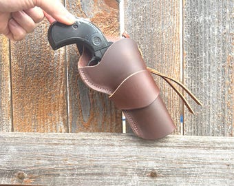 Ruger Wrangler cross draw holster for 3 3/4 inch barrel.
