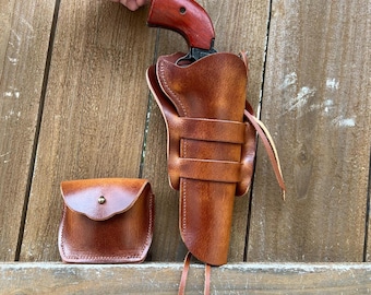 Heritage Rough Rider Side Draw Holster and Ammo Pouch for 6 1/2 inch barrel