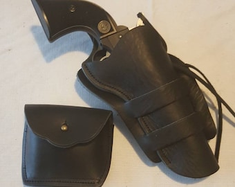 Ruger Wrangler Six Cross Draw Holster for 4.62 barrel with ammo pouch