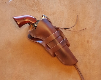 Heritage Rough Rider and Ruger Single Six Cross Draw Holster for 6 1/2 inch barrel.