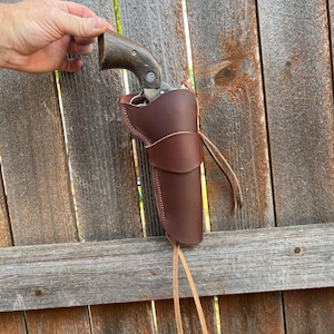 Western Cowboy Leather Cross Draw Gun Holster – Fits 4-6 Inch Barrel, Right Hand - View #5