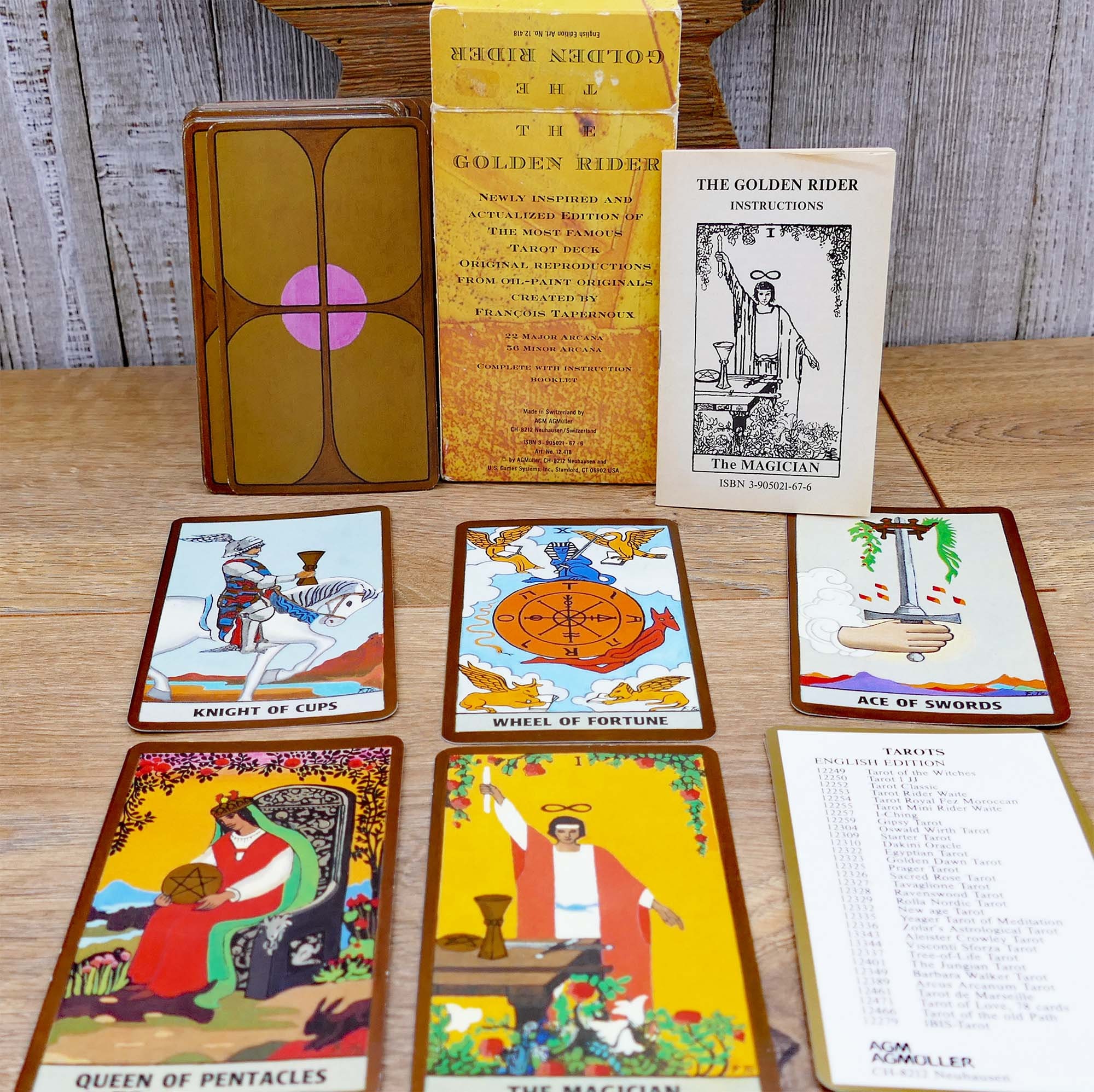 Golden Rider Tarot Deck English Version 78 Cards Artwork by 