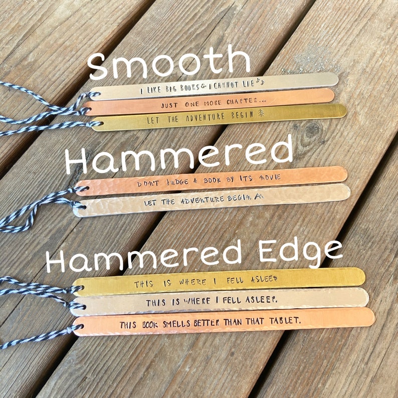 Custom Metal Stamped Bookmark, Personalized Bookmark, Customizable, Personalized Gift, Keepsake, Fathers Day Gift image 5