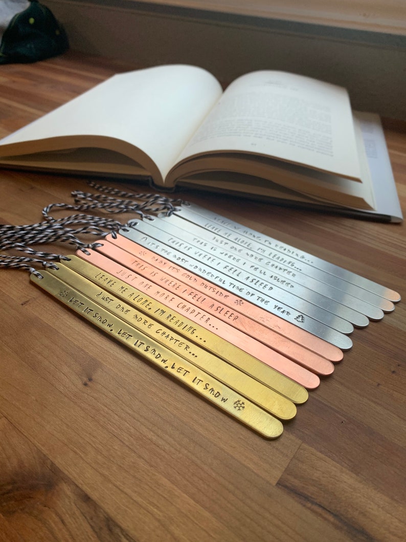 Custom Metal Stamped Bookmark, Personalized Bookmark, Customizable, Personalized Gift, Keepsake, Fathers Day Gift image 3