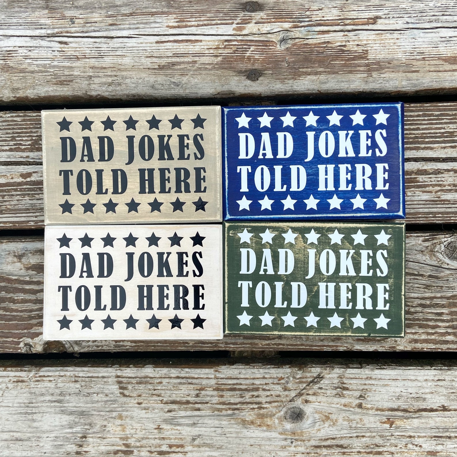 Dad Jokes Standing 3x5 Plaque. Distressed Funny Dad Sign Etsy