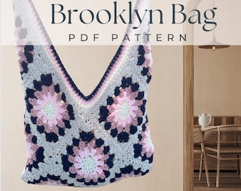 Crochet Bag Pattern, easy crochet bag, granny square bag pattern, crochet bag pattern with video, granny square pattern, crochet video