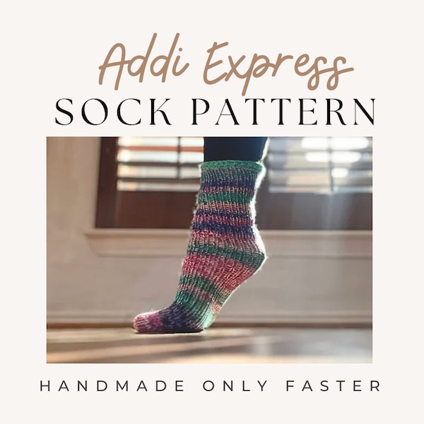 Addi machine pattern, easy socks, knitted socks, crochet socks, sock pattern, simple socks, socks, addi express pattern, knitting machine