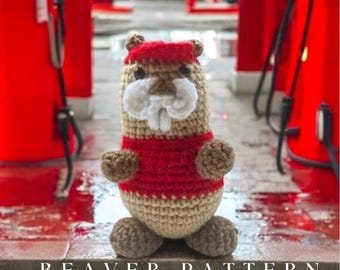 Beaver crochet pattern, Amigurumi Beaver Pattern, Beginner Beaver Crochet PDF, Easy Animal Crochet Pattern, DIY Crochet Animal tutorial