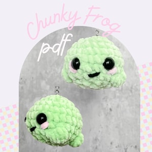 Frog pattern, keychain pattern, crochet frog, animal crochet, Amigurumi, backpack pal, kid crochet, zoo crochet