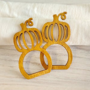 Fall Pumpkin Napkin Rings, Fall Napkin Ring Blanks, Wood Craft Blanks, Holiday Napkin Rings, Wedding Napkin Rings, Napkin Holder, GT-04-0009