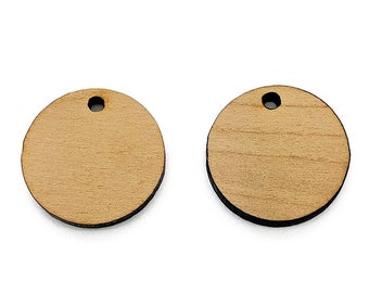 Wood Earring Blanks 20mm Circle, Wood Blanks, Jewelry Blanks, Wood Necklace Blanks, Wood Drop, Wooden Blanks, Jewelry Blank, GT-01-0011