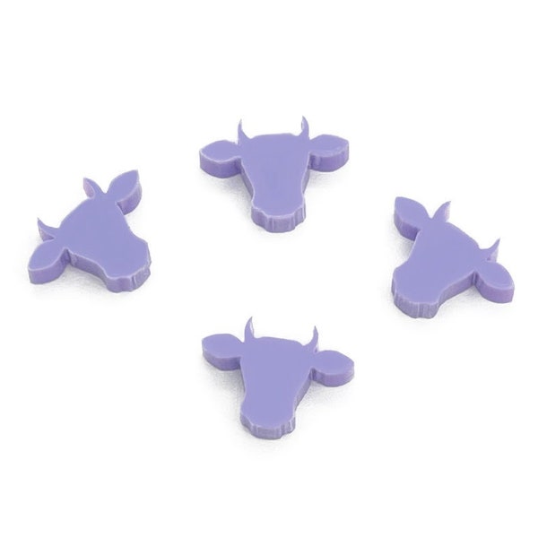 Cow Head Acrylic Cabochons, Glitter Cabochons, Laser Cut Acrylic Shape, Acrylic Earring Supplies, Mini Acrylic Cabochon, GT-03-0018