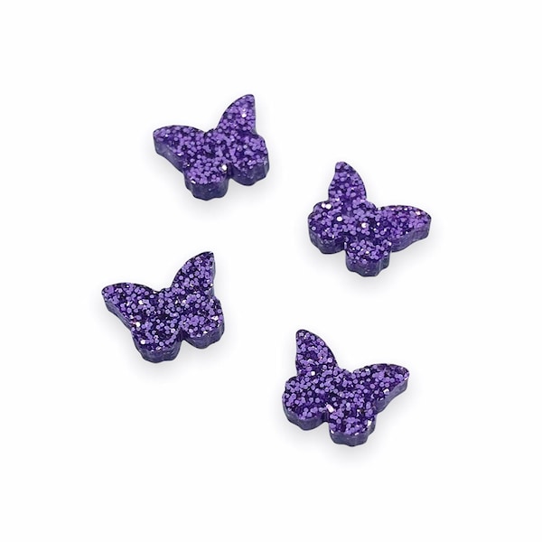 Butterfly Acrylic Cabochons, Glitter Cabochons, Laser Cut Acrylic Shape, Acrylic Earring Supplies, Mini Acrylic Cabochon, GT-03-0005