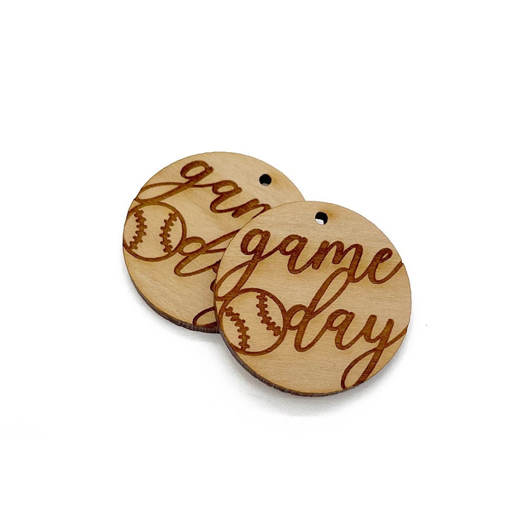 Game Day Baseball Wood Jewelry Charms Wood Jewelry Blanks Etsy