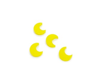 Moon Acrylic Cabochons, Glitter Cabochons, Laser Cut Acrylic Shape, Acrylic Earring Supplies, Mini Acrylic Cabochon, GT-03-0020