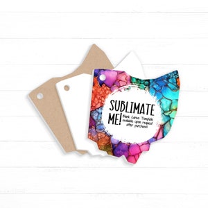 Keychain Sublimation Blanks, Ohio Shaped Double Sided Sublimation Keychain Blanks, Vivid Color & Detail with No Peeling