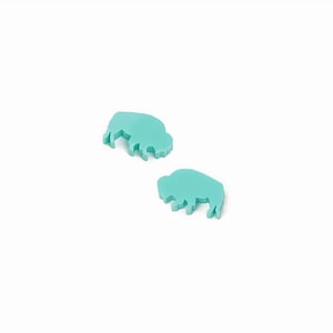 Buffalo Acrylic Cabochons, Glitter Cabochons, Laser Cut Acrylic Shape, Acrylic Earring Supplies, Mini Acrylic Cabochon, GT-03-0017