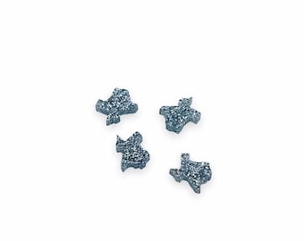 Texas Acrylic Cabochons, Glitter Cabochons, Laser Cut Acrylic Shape, Acrylic Earring Supplies, Mini Acrylic Cabochons, GT-03-0001
