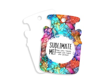 Milk Can Sublimation Blanks for Jewelry and Keychain Charms, White Double Sided Sublimation Acrylic, GT-08-0014