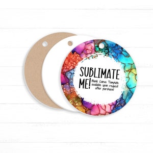 Keychain Sublimation Blanks in Circle Shape, Cut from High-Quality White Double Sided Sublimation Acrylic