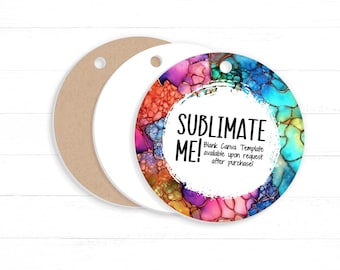 Keychain Sublimation Blanks in Circle Shape, Cut from High-Quality White Double Sided Sublimation Acrylic