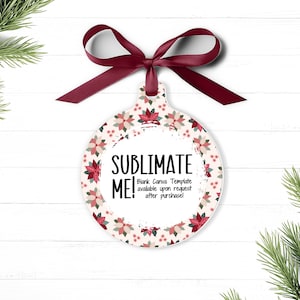 Ornament Sublimation Blanks in Circle Shape, White Double Sided Sublimation Christmas Ornament, Photo Ornament Blanks