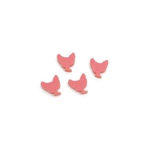 Chicken Acrylic Cabochons, Glitter Cabochons, Laser Cut Acrylic Shape, Acrylic Earring Supplies, Mini Acrylic Cabochon, GT-03-0027
