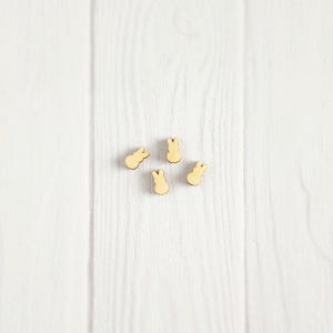 Easter Bunny Shaped Mini Jewelry Blanks, Jewelry Supplies for Stud Earrings, Laser Cut Wood or Acrylic Shape for Jewelry Making, GT-00-0436