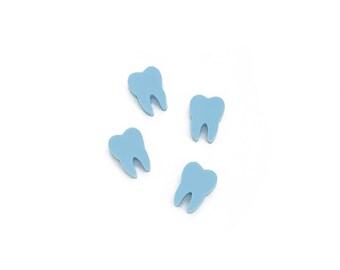 Tooth Acrylic Cabochons, Glitter Cabochons, Laser Cut Acrylic Shape, Acrylic Earring Supplies, Mini Acrylic Cabochon, GT-03-0026