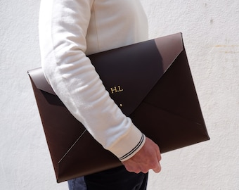A3 Leather Portfolio - Photographers Artists Architects Designers Interiors folio - Chocolate Brown
