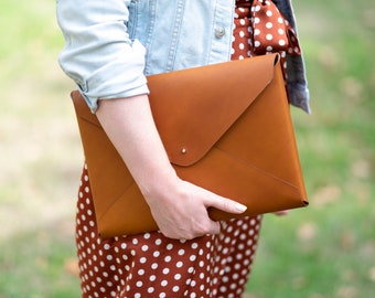 MacBook Pro 14" Leather Laptop Sleeve Case Holder - Tan